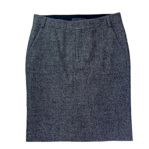 Tevrow & Chase Grey Wool Skirt